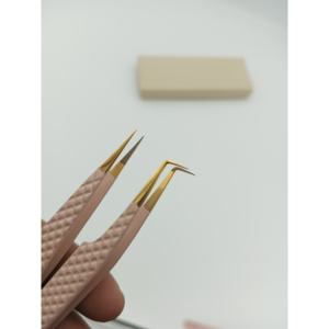 Pinzas de Precisión para Cejas, Herramienta Profesional de Maquillaje, Acero Inoxidable Antiestático, Marca de Lujo Personalizada, Modelo 198 - Product Image 1