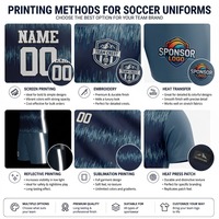 Set Jersey Sepak Bola Lengan Pendek Bernapas Kustom OEM Label Pribadi Pakaian Sepak Bola Siap Kirim Musim Panas