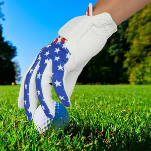Gants de golf personnalisés OEM haut de gamme pour hommes et femmes, en cuir Cabretta souple, à doigts entiers, professionnels, antidérapants, avec fermeture à enfiler. - Product Image 4