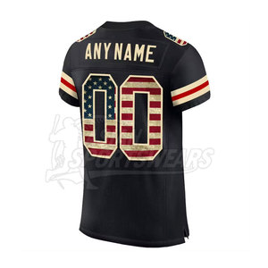 Jersey americano personalizable. Pedidos al por mayor disponibles. Varios tamaños, colores y estilos para combinar con las preferencias del equipo y del jugador. - Product Image 2