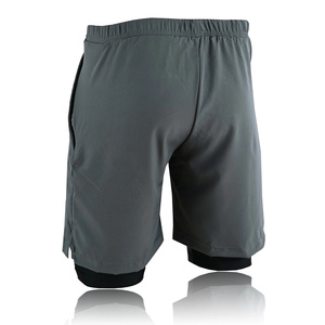 Shorts de sport pour homme, taille mi-haute, en coton, doux, respirants, avec poches, style décontracté, en tissu tricoté AI-SH-47 - Product Image 3