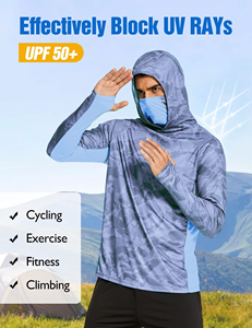 Free Design Breathable Anti-UV Upf50 Fishing Jersey Logo Custom <b>Men</b> Women Long Sleeve Fishing Hoodie - Product Image 5