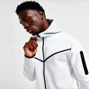 OEM Design Men's Tech Fleece <b>Plus</b> <b>Size</b> Full Zip Hoodie <b>Joggers</b> 100% Cotton Custom Logo Winter <b>Sets</b> - Product Image 5