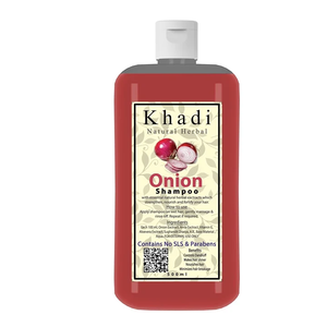 Champú herbal de cebolla para el crecimiento del cabello enriquecido con extracto natural de amla, aloe vera y vitamina E, anticaspa, sin parabenos ni sulfatos. - Product Image 1