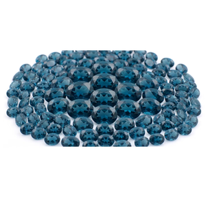 Topacio Azul de Londres Natural, Forma Ovalada, Tamaño 14x10mm, Facetado, Suministro a Granel, Topacio de Londres a Precio de Mayoreo - Product Image 1