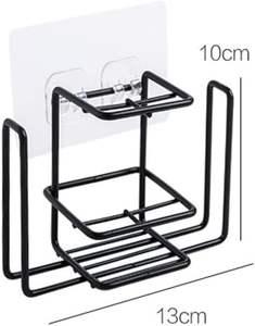 Soporte de pared multifunción para cepillos de dientes con dispensador de pasta dental y organizador de drenaje para baño - Product Image 5