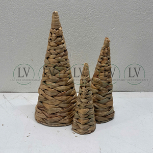 Vietnamese Woven <b>Water</b> Hyacinth Christmas Tree Decorations for Home Party Vintage Christmas Decor Cheap Price - Product Image 4