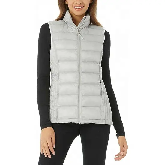 Custom OEM Women's Winter Padded Puffer Vest Waistcoat Warm Padded Jacket Coat Puffer for Women Lightweight Puffer Vest