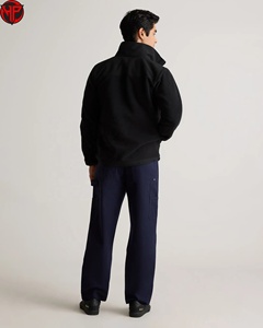 <b>Mens</b> <b>Purple</b> Sherpa Fleece Jacket Zip Up Mock Neck Softshell Outerwear with Chest Pocket and Side Zipper Pockets - Product Image 6
