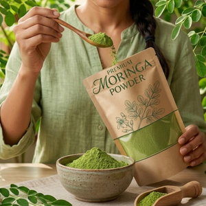 Poudre de Moringa pure |   Poudre de superaliments Fresh Leaf pour smoothies, collations, bien-être et soutien nutritionnel quotidien pour une vie saine - Product Image 3