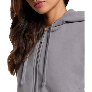 Sweat-shirt court oversize pour <span class=keywords><strong>femme</strong></span>, couleur unie, en molleton, avec capuche, <span class=keywords><strong>pull</strong></span> d'hiver, sweat à capuche court - Product Image 3