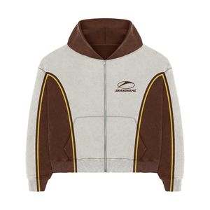 ชุดวอร์มผู้ชายแบบกำหนดเอง เสื้อฮู้ดซิป กางเกงจ็อกเกอร์ ลายแถบ ชุดกีฬาลำลอง ชุดสเวตเตอร์ OEM ODM แบรนด์ส่วนตัว - Product Image 4