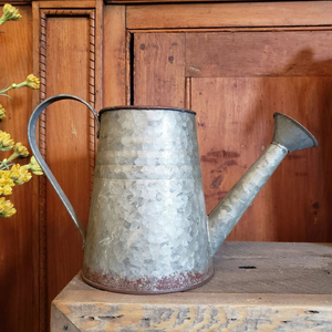 Regadera de metal galvanizado de alta calidad con pico largo y patrón en relieve de diamantes para uso en interiores. - Product Image 6