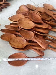 Ensemble de cuillères à dessert en bois écologiques, bois naturel, personnalisation de la marque, prix d'usine OEM - Product Image 2