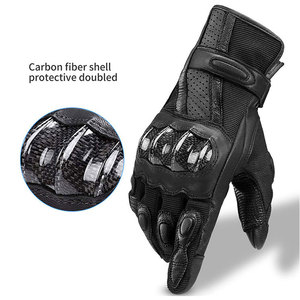 Guantes de Carreras de Cuero con Protección Completa en los Dedos y Nudillos, Malla Transpirable para Ciclismo al Aire Libre, Uso Masculino - Product Image 6