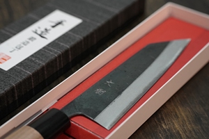 Cuchillo de Cocina Gyuto Tosa-uchihamono, Hoja de Acero al Carbono, Mango de Madera, Ambidiestro, Ecológico, Construcción Forjada en Japón - Product Image 3