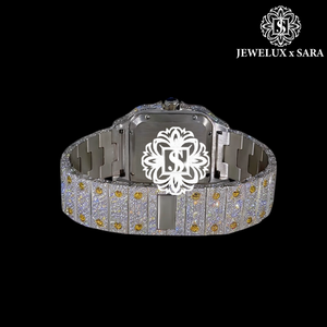 Montre en acier inoxydable haut de gamme avec diamants Mossinate, cadeau idéal pour les anniversaires, les anniversaires de naissance et les cadeaux d'entreprise, en vente - Product Image 4