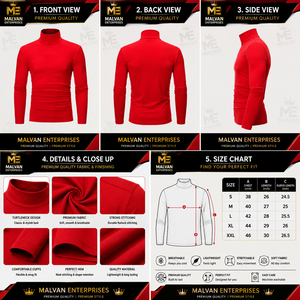Camiseta de Cuello Alto para Hombre, Estilo Casual, Corte Ajustado, Transpirable, Ecológica, para Otoño y Primavera, Tendencia 2026 - Product Image 5