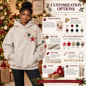 Sudadera con Capucha Navideña Personalizada para Mujer, MOQ Bajo, Regalo de Invierno, Suave, Cálida, para Fiestas, Ropa Informal, Estilo Urbano - Product Image 5