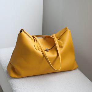 Designer Style Genuine <b>Leather</b> Tote Bag Women Large Capacity Shoulder <b>Purse</b> Real <b>Leather</b> Work Handbag Custom - Product Image 4