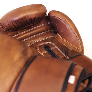 Premium Quality Leather Kick Boxing Gloves Breathable Moisture Wicking Adjustable Wrist <b>Strap</b> Custom Design Options for Fighters - Product Image 5