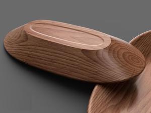 Tazón Ovalado de Madera, Diseño 3D, Hecho a Mano, Tazón para Servir, Tazón para Mezclar Ensaladas, para Cocina y Comedor, Suministro al por Mayor para Exportación - Product Image 2