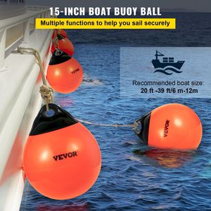 Orange 15 \ "di diametro boe gonfiabili palle pesanti marker in PVC di qualità marina per ormeggiare il Rafting e la pesca - Product Image 2