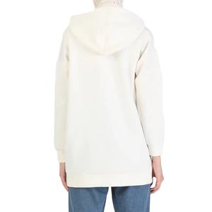 Sudadera con capucha de gran tamaño con cordón de alta calidad para mujer con mangas completas y hombro caído estilo modesto para invierno - Product Image 2