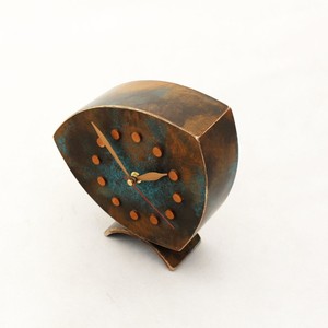 Geometric Brass Desk <b>Clock</b> Industrial Design Silent Quartz Movement Needle Display Decorative <b>Table</b> <b>Clock</b> - Product Image 2