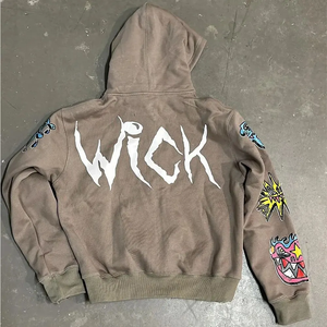Sudadera con Capucha de Felpa Francesa de Alta Calidad, Personalizada, con Efecto Desgastado, Corta, con Estampado DTG Completo, Estilo Vintage - Product Image 2