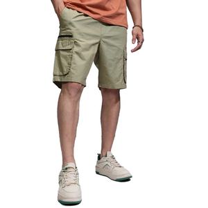 Pantalones cortos cargo de algodón 100% para hombre, diseño multibolsillo a la moda con cierre de cordón, cintura media, transpirables, impermeables - Product Image 1