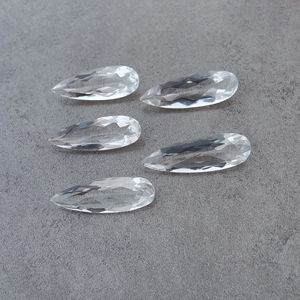 Quartz naturel à facettes en forme de poire, pierres précieuses calibrées en vrac, vente en gros, toutes tailles disponibles - Product Image 6