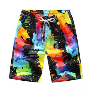 Mens Board Shorts Summer Beach Canvas 100% Polyester Knitted Mid Quick-dry Casual <b>Heat</b>-Transfer Print <b>Knee</b> Length Plus Size - Product Image 6