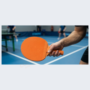 Orange Custom Wood Handle Straight Grip <b>Table</b> <b>Tennis</b> Paddle with Long Pimples Rubber Durable High Quality Training Racket - Product Image 5