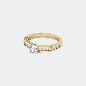 Bague solitaire avec diamant rond de 1,00 carat - Product Image 4