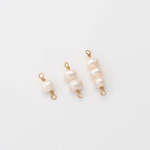 925 Sterling Silver Round Shape Natural Pearl Gemstone Handmade Designer Connector Charm For Women Wholesale Bulk Customized - Product Image 3