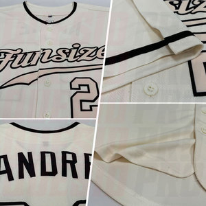 Custom Cream Cream–Black Authentic <b>Baseball</b> Jersey Personalized Sublimation Printing Custom Logo Design Color Customization - Product Image 2