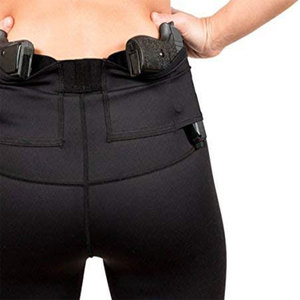Shorts de compression tactiques pour femme avec poche dissimulée pour arme de poing, pour le tir et le sport - Product Image 6