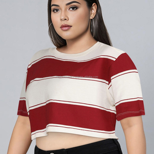 Nardon เสื้อยืดคอตตอนสีขาวดำสำหรับผู้หญิงเสื้อยืดเอวลอย - Product Image 5