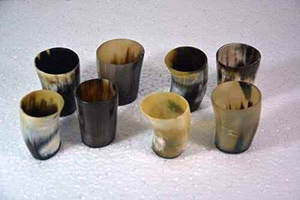 Handmade Eco-Friendly Viking Short Drinking Horn Cup with <b>Lid</b> for Parties and Koi Indian Inspired Drinkware <b>by</b> MULTI CRAFT - Product Image 6