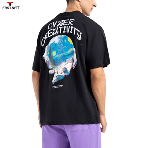 T-shirt Homme Oversize Personnalisé pour le Sport et la Gym, Impression Sérigraphique, 100% Coton Écologique, Grammage Lourd, Vente en Gros - Product Image 6