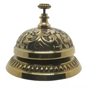 Campana de mesa metálica para hostelería, campana de servicio para recepción de hotel, restaurante, mostrador, campana de llamada para atención de huéspedes en recepción - Product Image 3