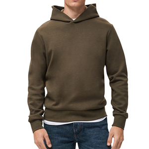 Sweat à capuche en molleton de coton biologique épais pour homme, pull à capuche, haute densité, streetwear, fabricant OEM - Product Image 1