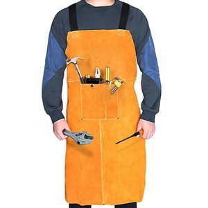 2026 Custom <b>Black</b> Unisex High Quality Breathable Comfortable Short Sleeve Leather <b>Aprons</b> for Professional Kitchen Cooking - Product Image 4