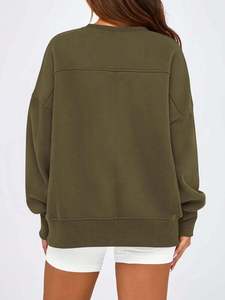 Sudadera Oversize de Felpa Francesa para Mujer, Cuello Redondo, Hombros Caídos, Puños Acanalados, Logotipo en el Pecho, Fabricación Personalizada - Product Image 3