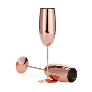 Copa de Vino Alta de Acero Inoxidable con Logotipo Personalizado, Grado 304, Copa de Vino Tinto Metálica para Champán - Product Image 2