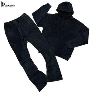 Meilleurs fabricants de vêtements pakistanais - Ensemble de survêtement d'hiver en coton imprimé personnalisé à capuche, décontracté, pour adultes - Product Image 5