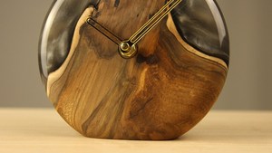 Personalized Wooden and Epoxy Resin <b>Desk</b> <b>Clock</b> Wood Table <b>Clock</b> for Nightstand Epoxy and Wood <b>Desk</b> <b>Clock</b> Handmade Home - Product Image 2
