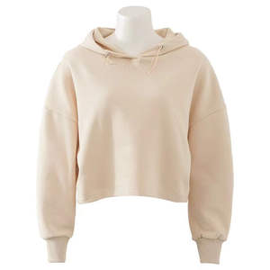 Vente chaude – Sweat à capuche court personnalisé avec logo pour femme, impression sérigraphique, manches longues, épais, zippé, pour femme - Product Image 6