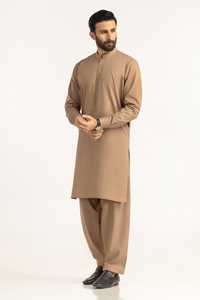 Classic Solid Colors Men Salwar Kameez Full Sleeve Stitched Kurta Trouser Set Wholesale Rate Indian & Pakistani Clothing Shop - Product Image 4
